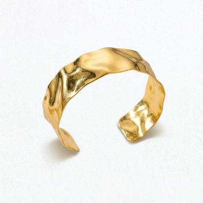 Bracelet jonc acier inoxydable or Aurore Bellaime