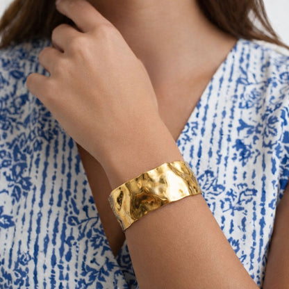 Bracelet jonc acier inoxydable or Aurore Bellaime 3