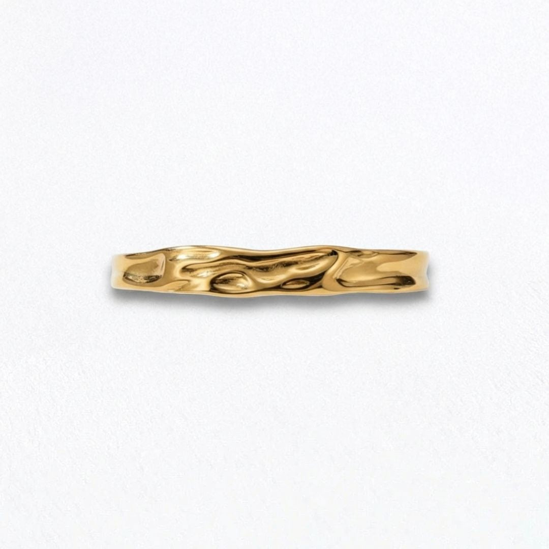 Bracelet jonc acier inoxydable or Elise 5