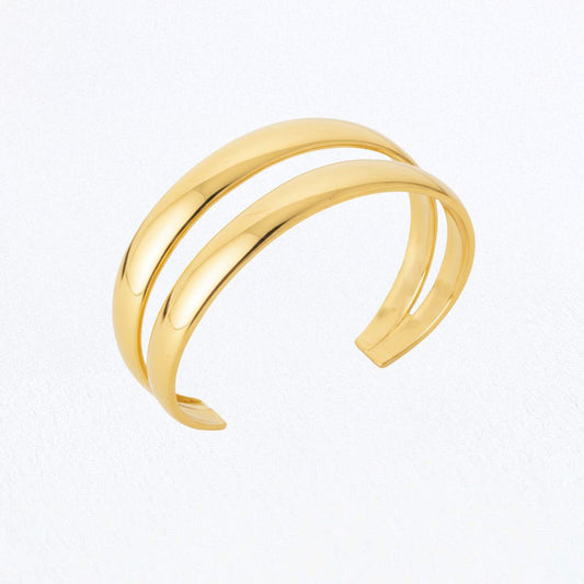 Bracelet jonc acier inoxydable or Gaby