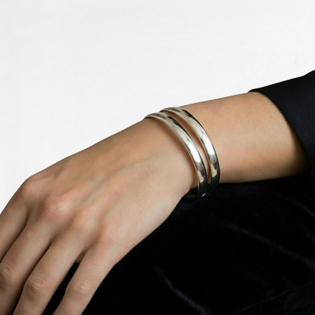 Bracelet jonc acier inoxydable argent Gaby 4