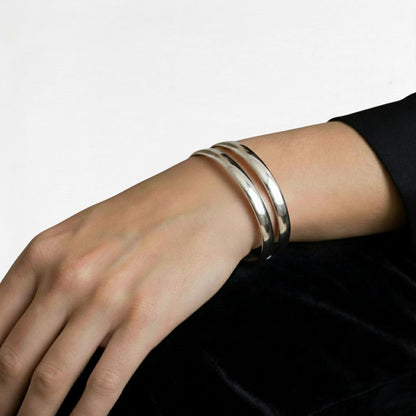 Bracelet jonc acier inoxydable argent Gaby 4