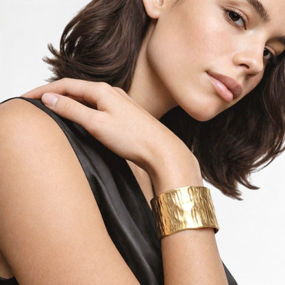 Bracelet jonc acier inoxydable or Laure Bellaime 4