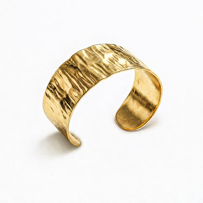 Bracelet jonc acier inoxydable or Laure Bellaime