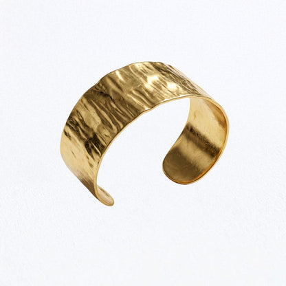 Bracelet jonc acier inoxydable or Laure