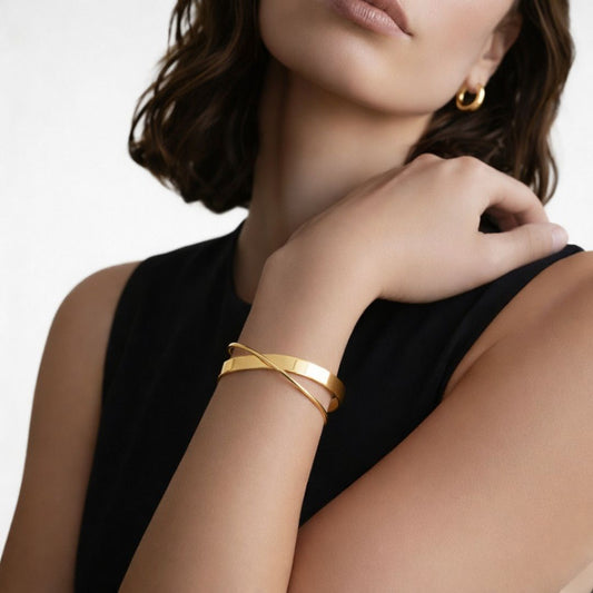 Bracelet jonc acier inoxydable Ambre Bellaime 2