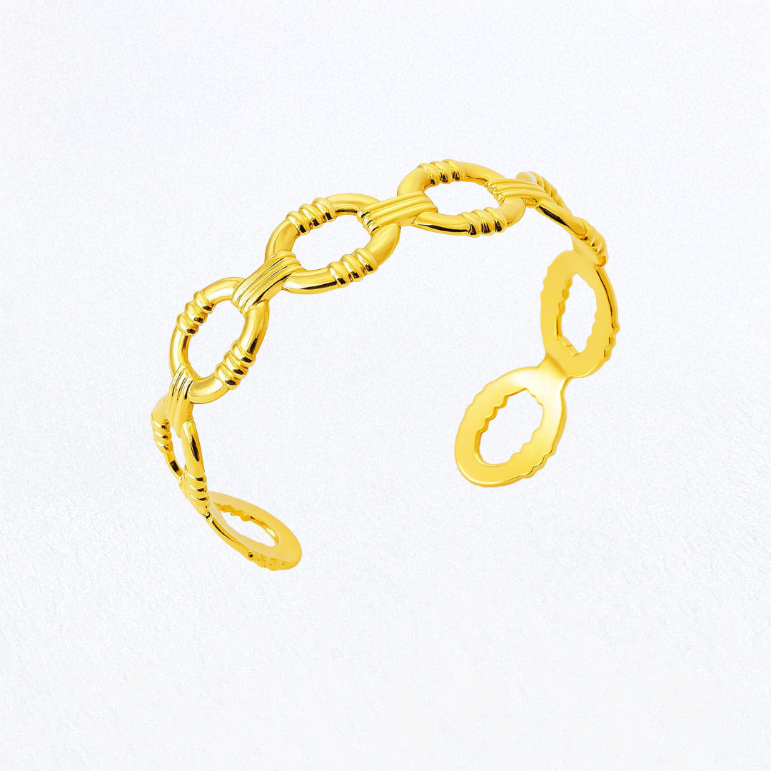 Bracelet Jonc Destiny - Acier inoxydable - Couleur or