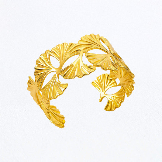 Bracelet Jonc Eden Bloom - Acier inoxydable - Couleur or