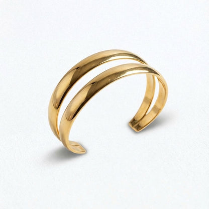 Bracelet jonc acier inoxydable or Gaby