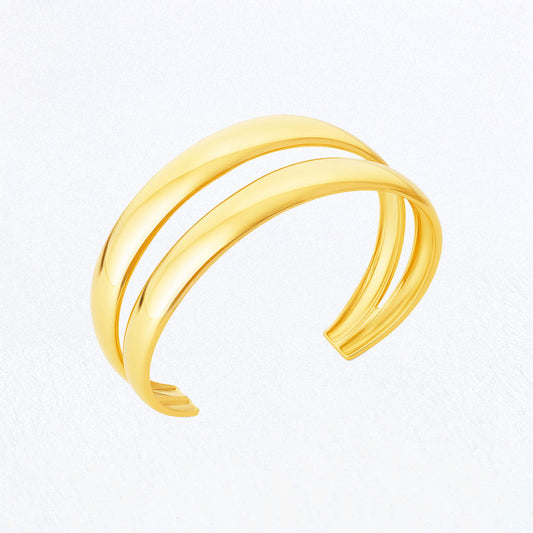Bracelet Jonc Gaby - Acier inoxydable - Couleur or