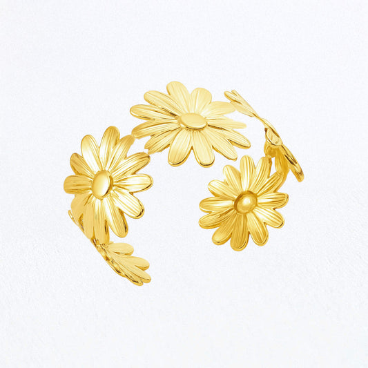 Bracelet Jonc Iris - Acier inoxydable - Couleur or