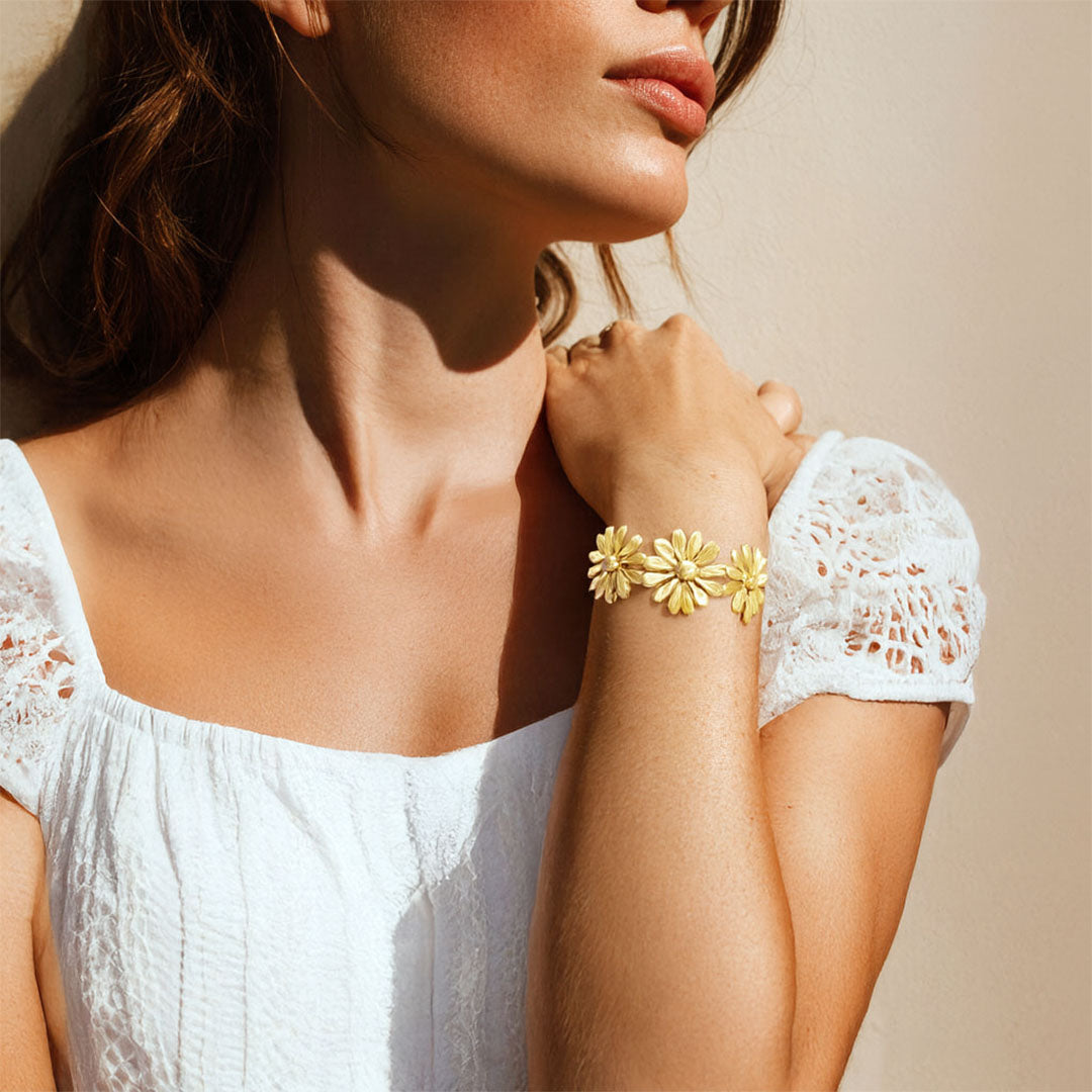 Bracelet Jonc Iris - Acier inoxydable - Couleur or