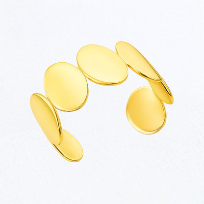 Bracelet Jonc Isaure - Acier inoxydable - Couleur or