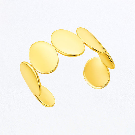 Bracelet Jonc Isaure - Acier inoxydable - Couleur or