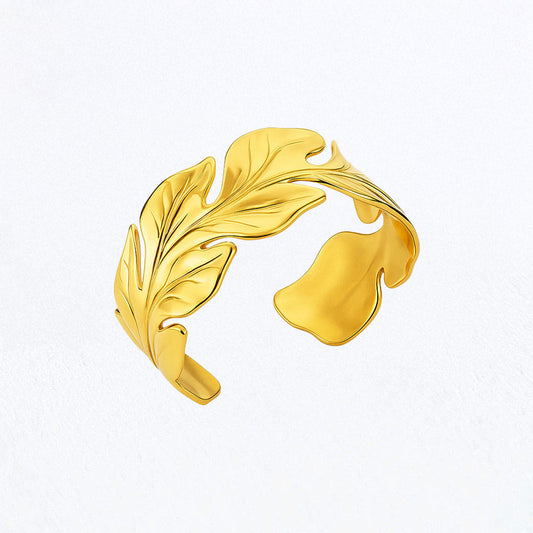 Bracelet Jonc Lea - Acier inoxydable - Couleur or