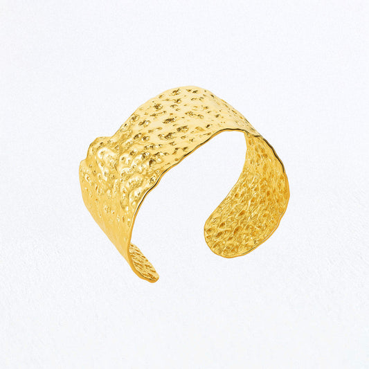 Bracelet Jonc Maelle - Acier inoxydable - Couleur or