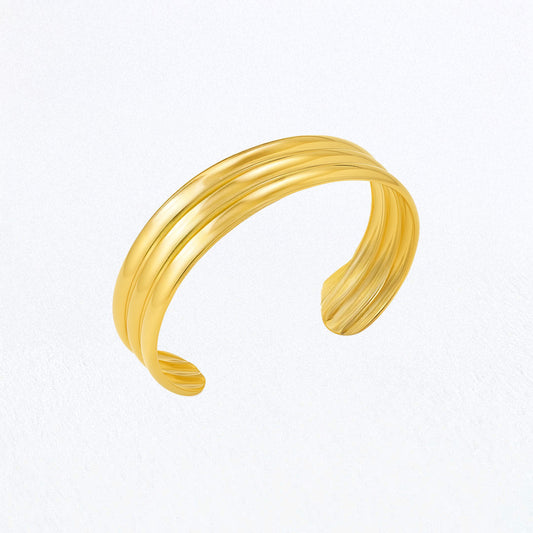Bracelet Jonc Rachelle  - Acier inoxydable - Couleur or
