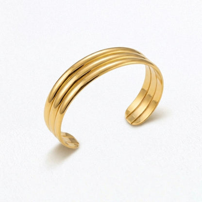 Bracelet Jonc Rachelle  - Acier inoxydable - Couleur or