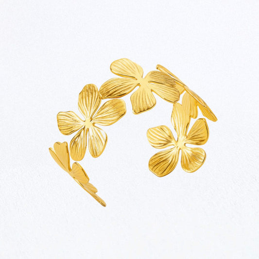 Bracelet jonc fleur acier inoxydable Apolline Bellaime