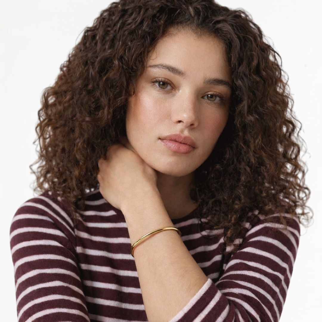 Bracelet jonc plaqué or 18K Basic & Perfect Bellaime 2