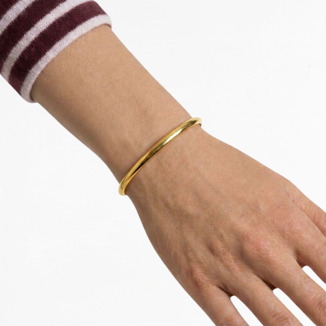 Bracelet jonc plaqué or 18K Basic & Perfect Bellaime 5