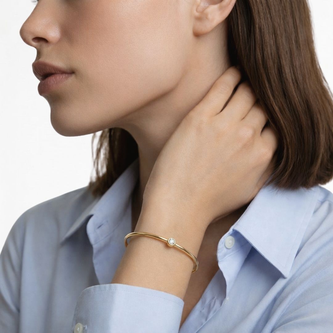 Bracelet jonc plaqué or 18K Emma Bellaime 2