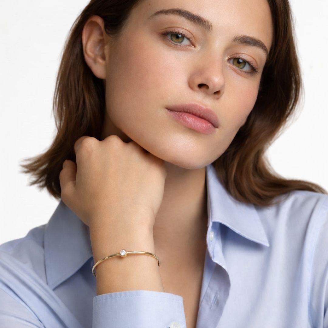 Bracelet jonc plaqué or 18K Emma Bellaime 3