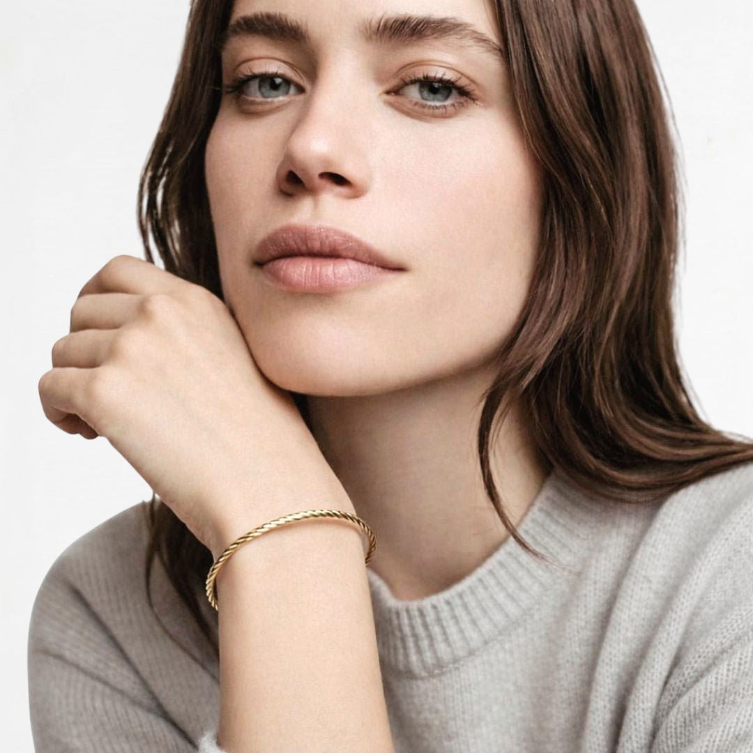 Bracelet jonc plaqué or 18K Laura Bellaime 2