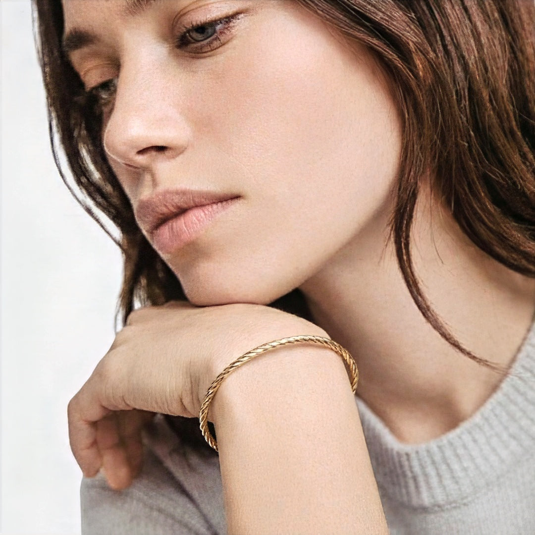 Bracelet jonc plaqué or 18K Laura Bellaime 3