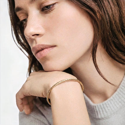 Bracelet jonc plaqué or 18K Laura Bellaime 3