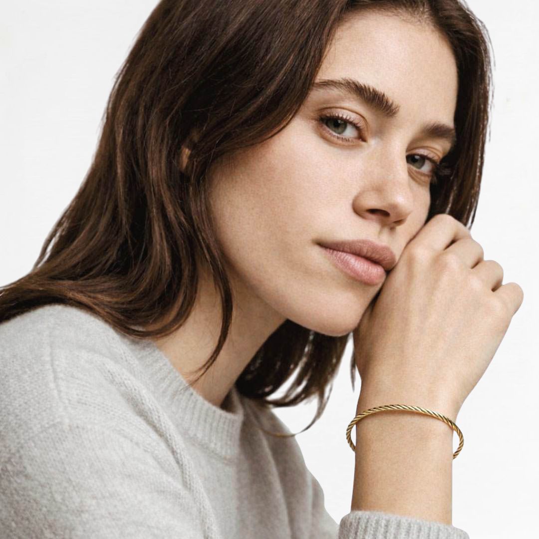 Bracelet jonc plaqué or 18K Laura Bellaime 4