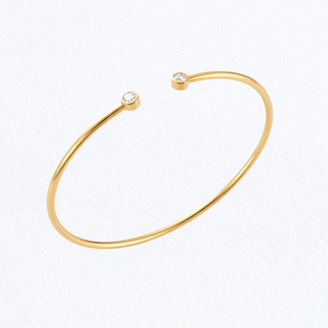 Bracelet jonc plaqué or 18K Victoria Bellaime