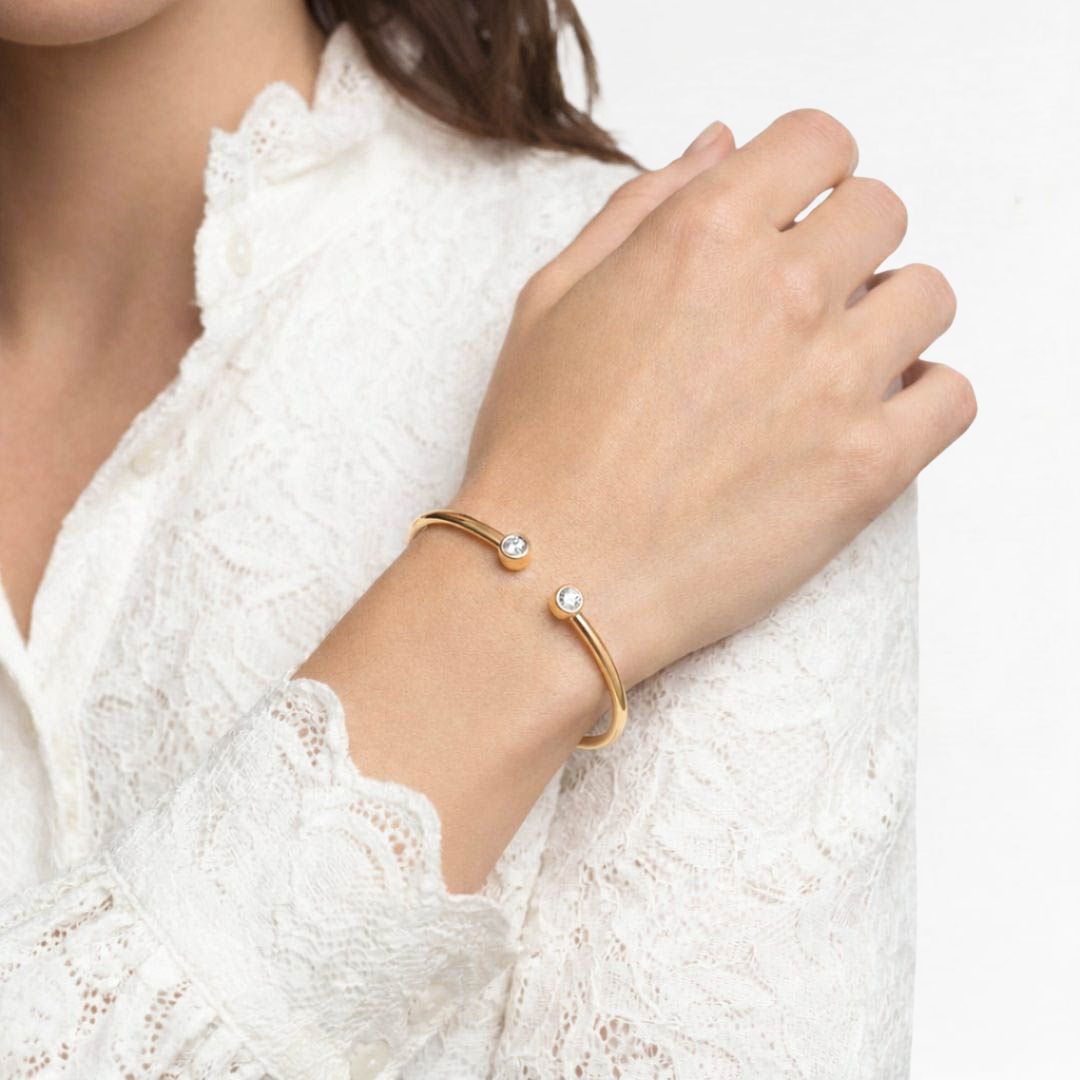 Bracelet jonc plaqué or 18K Victoria Bellaime 2