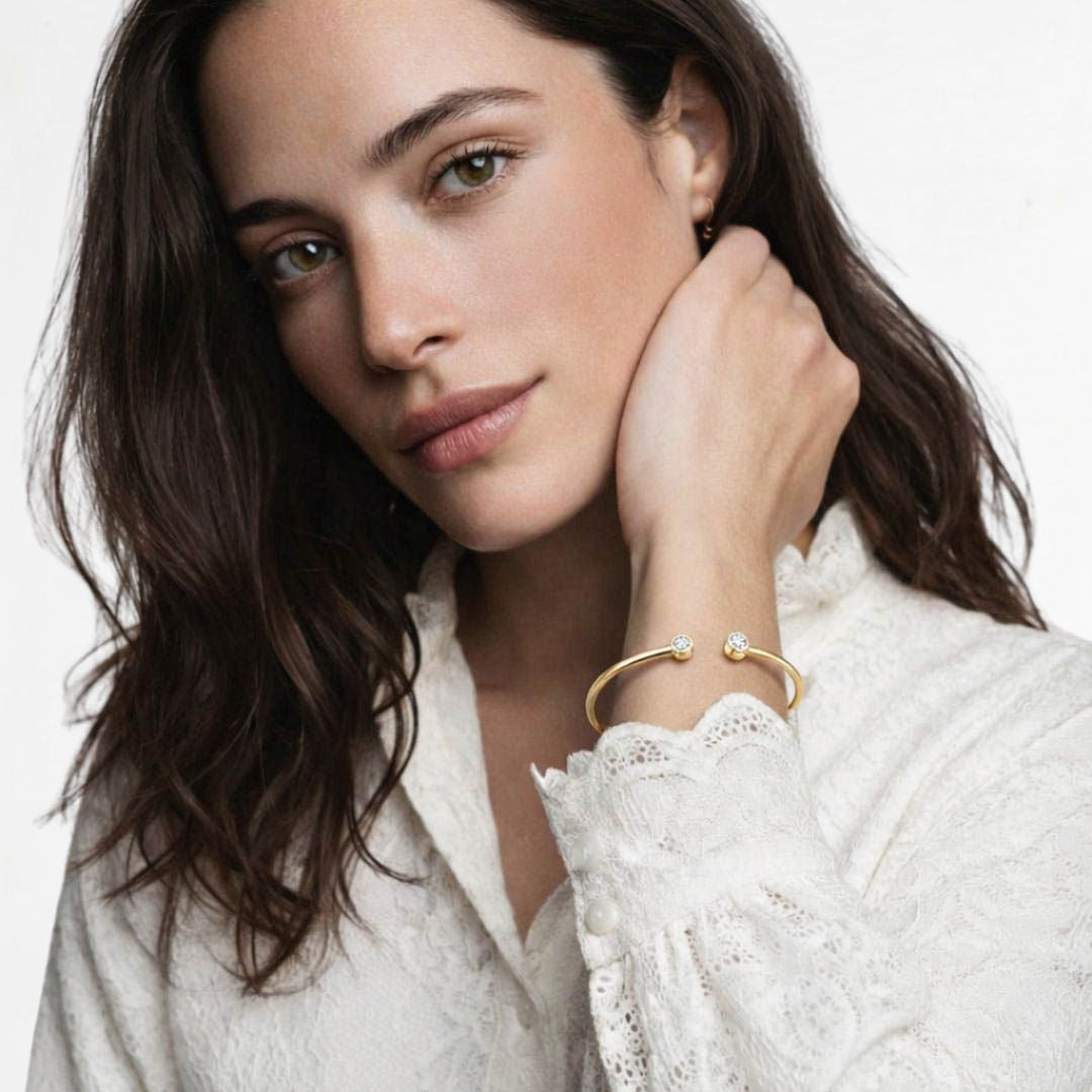 Bracelet jonc plaqué or 18K Victoria Bellaime 3