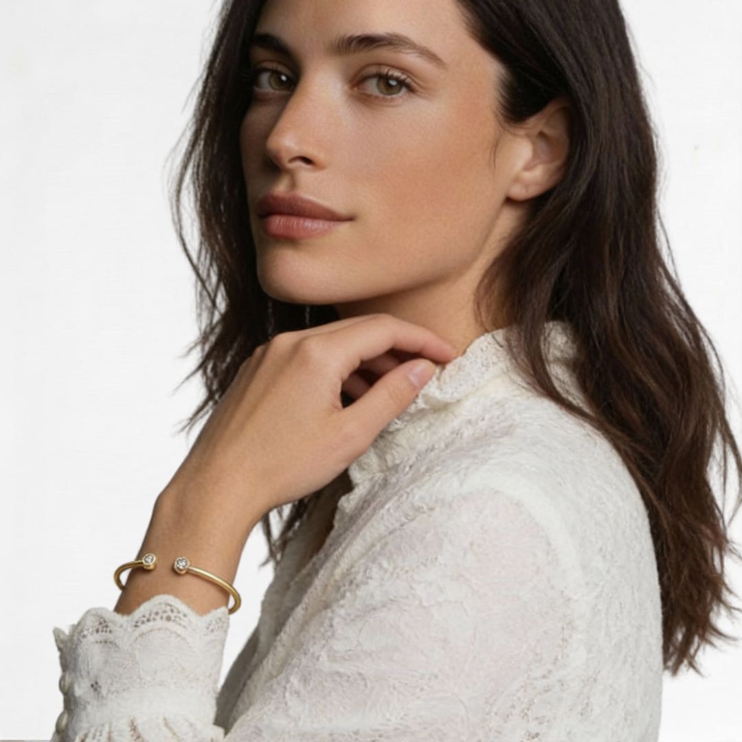 Bracelet jonc plaqué or 18K Victoria Bellaime 3