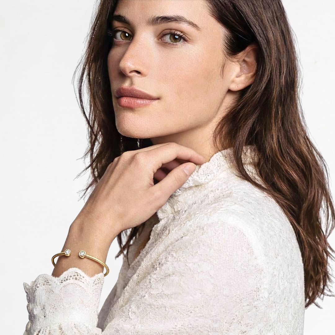 Bracelet jonc plaqué or 18K Victoria Bellaime 4