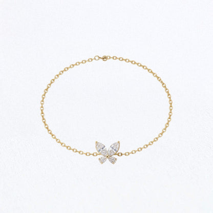 Bracelet papillon plaqué or 18K Butterfly Bellaime