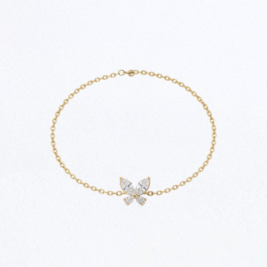 Bracelet papillon plaqué or 18K Butterfly Bellaime