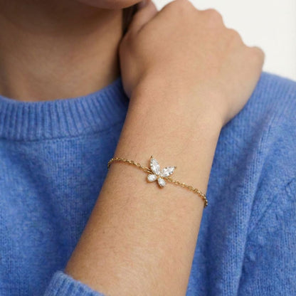 Bracelet papillon plaqué or 18K Butterfly Bellaime 4