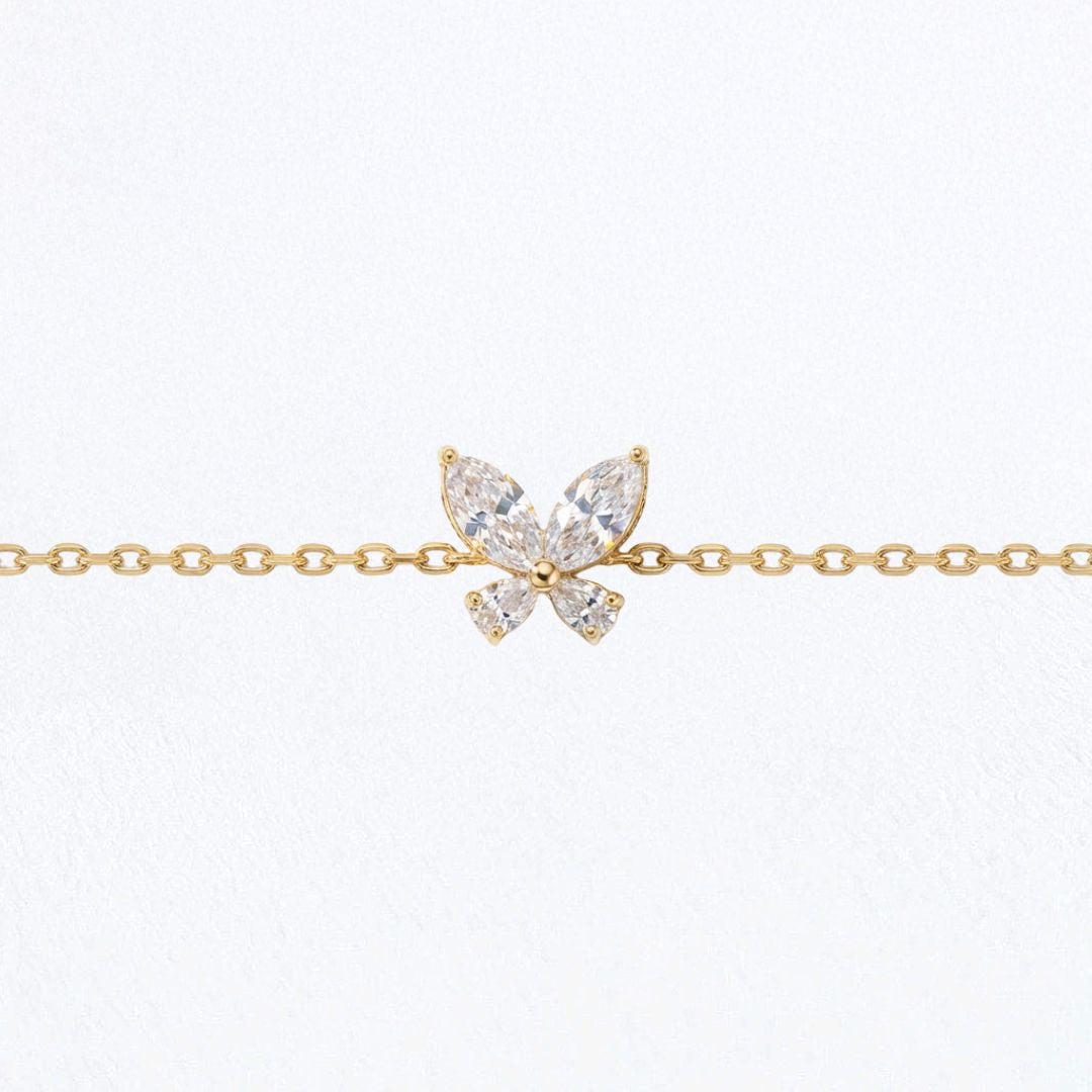 Bracelet papillon plaqué or 18K Butterfly Bellaime 5