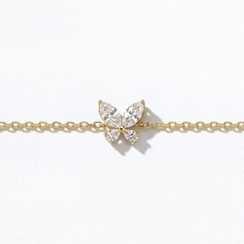 Bracelet papillon plaqué or 18K Butterfly Bellaime 5