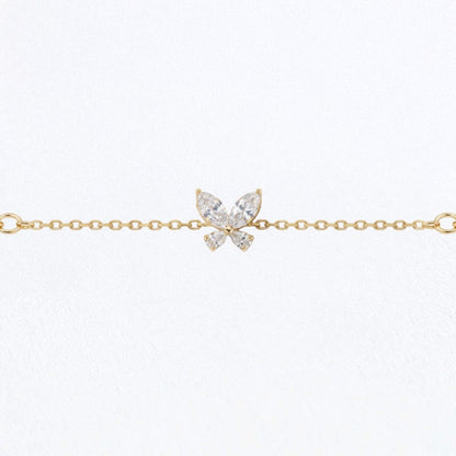 Bracelet papillon plaqué or 18K Butterfly Bellaime 6