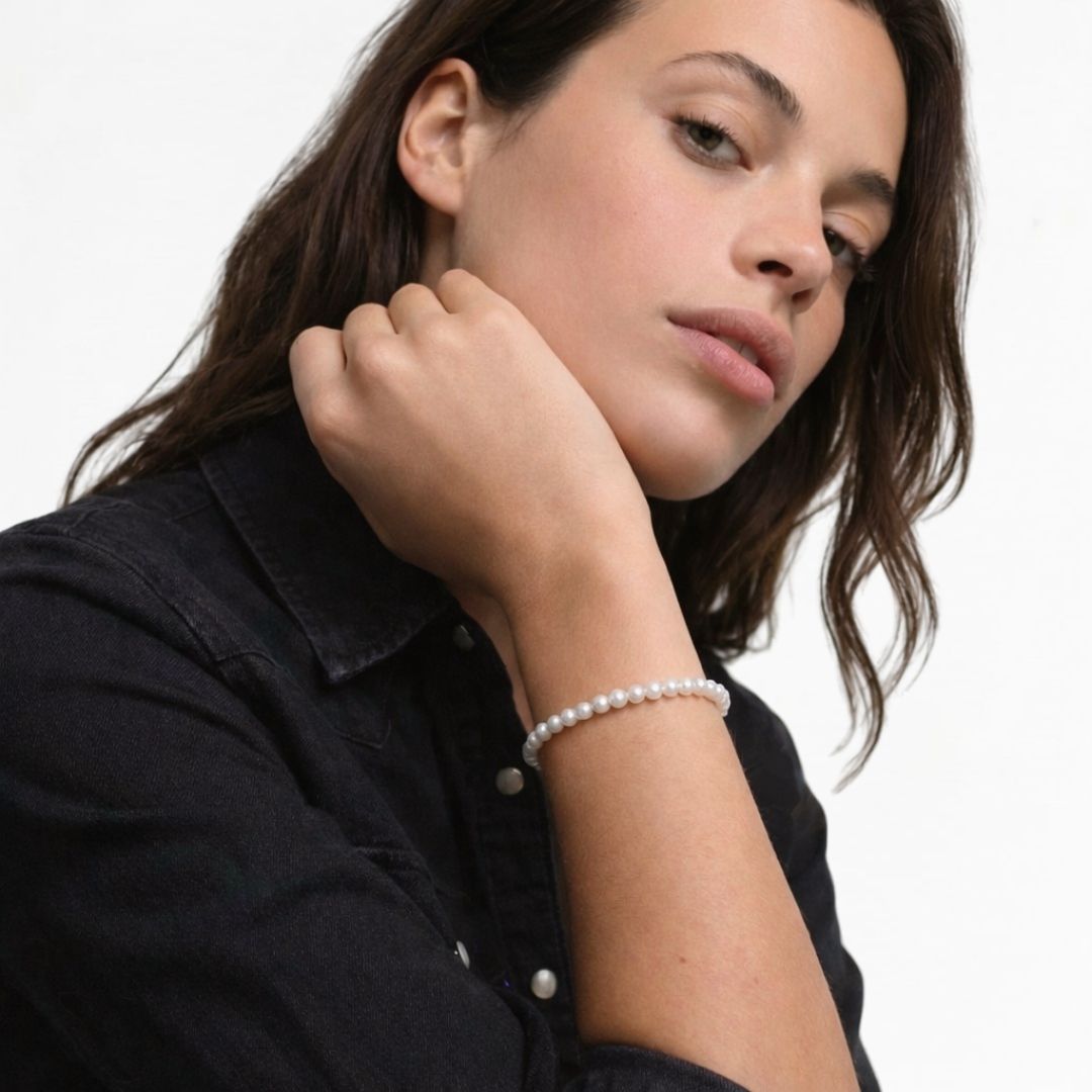 Bracelet perle plaqué or 18K Basic and Perfect Bellaime 4