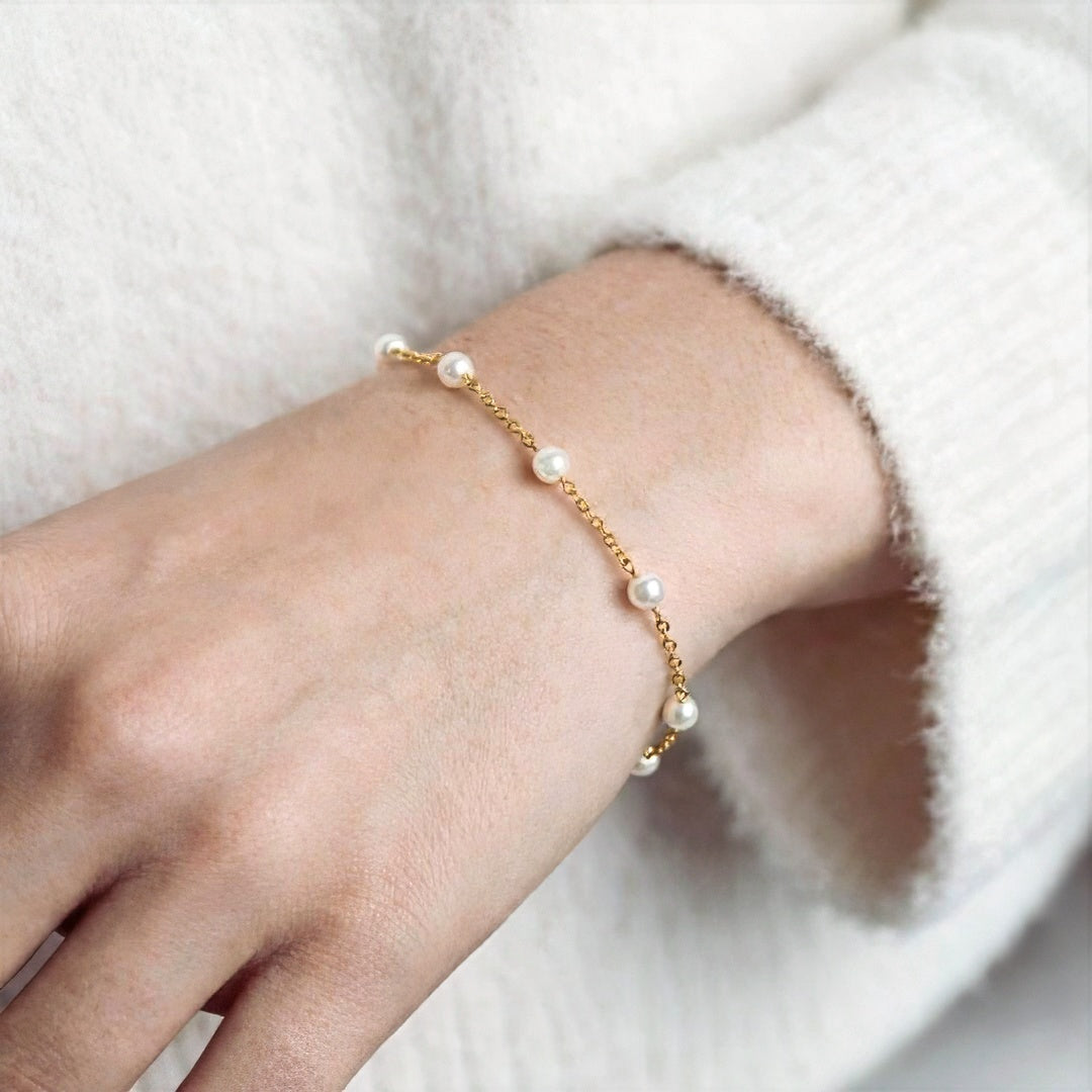 Bracelet perle plaqué or 18K Laura Bellaime 2