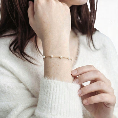 Bracelet perle plaqué or 18K Laura Bellaime 4