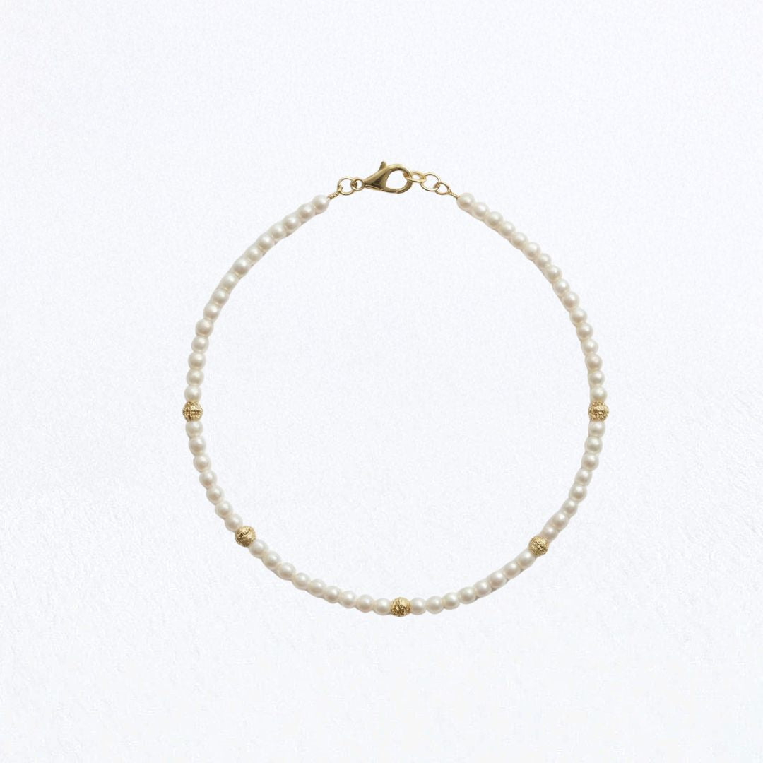 Bracelet perle plaqué or 18K Alizée Bellaime