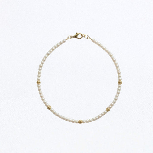 Bracelet perle plaqué or 18K Alizée Bellaime