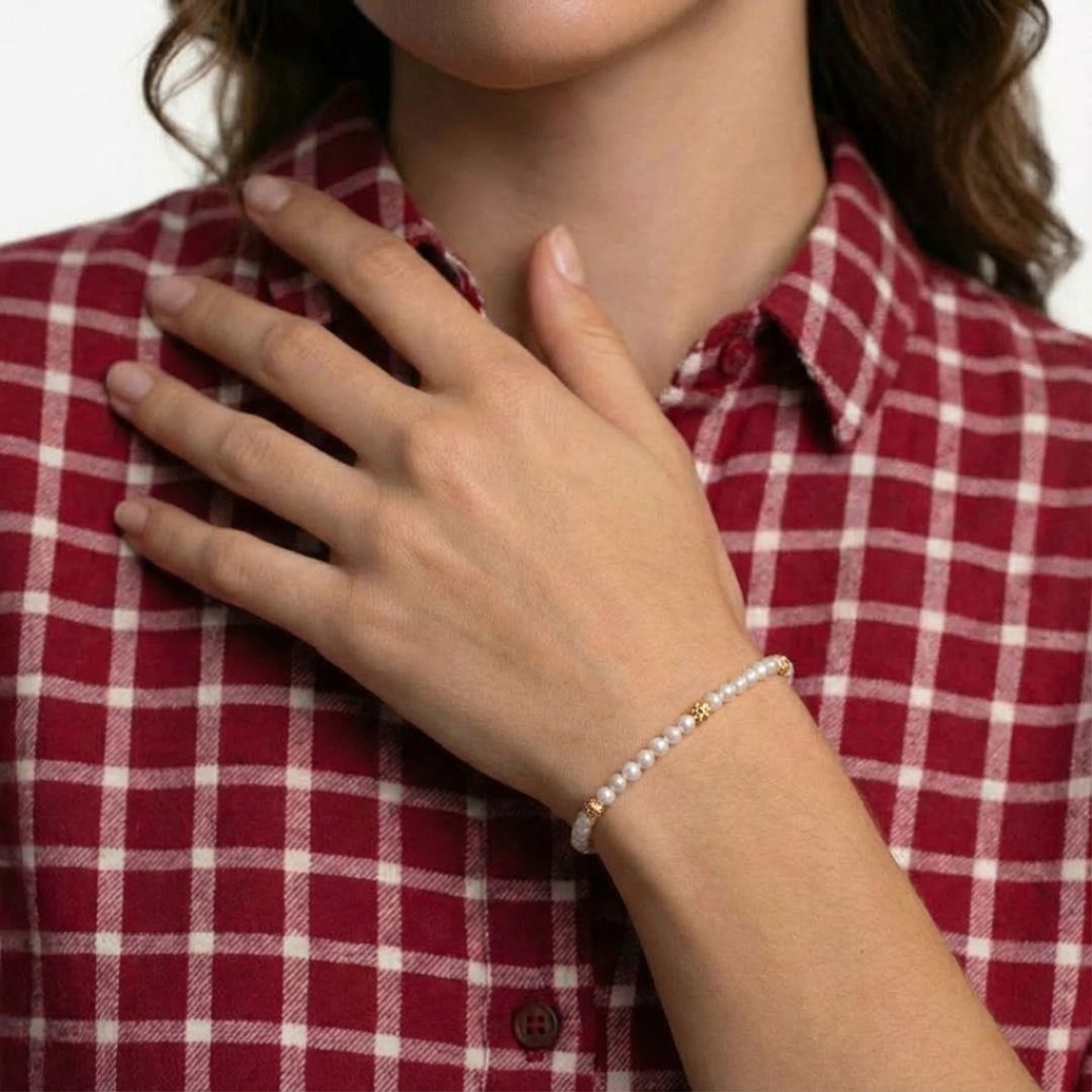 Bracelet perle plaqué or 18K Alizée Bellaime 2