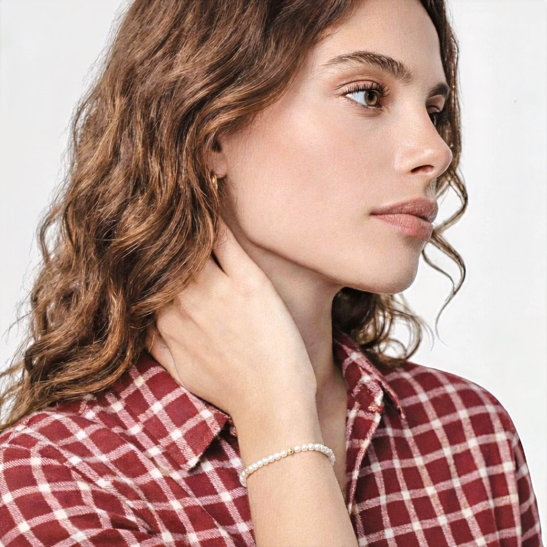 Bracelet perle plaqué or 18K Alizée Bellaime 4