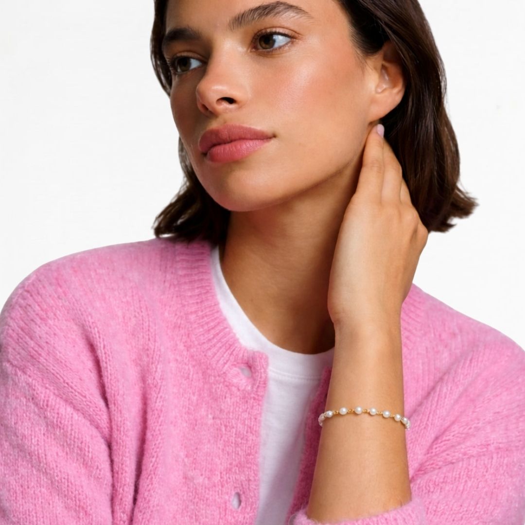 Bracelet perle plaqué or 18K Estelle Bellaime 4